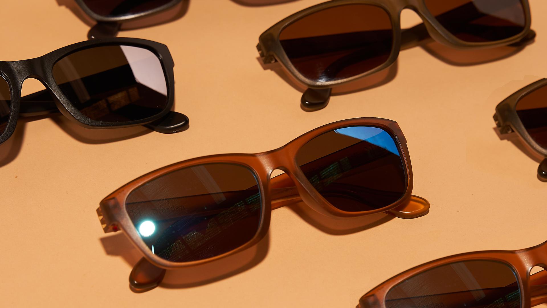 Dresden Vision Australia eyewear frames in warm autumn colors and matte finishes with polarized lenses.