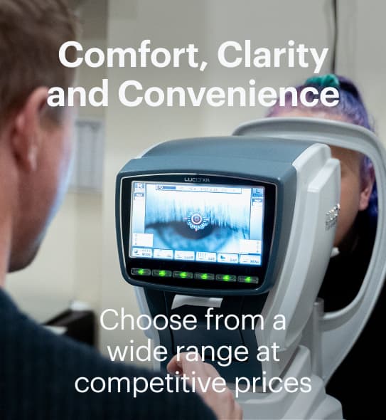 Dresden Vision eye exam using digital vision testing machine for clear, accurate prescription and eye care