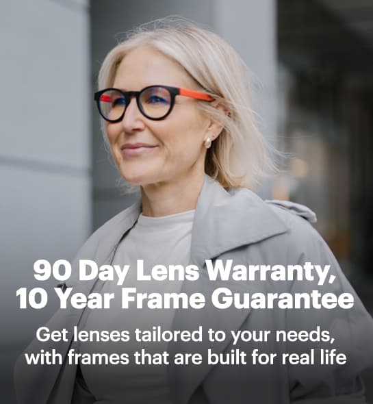 Dresden Vision Australia glasses worn outdoors highlighting tailored lenses and long-lasting frame warranty
