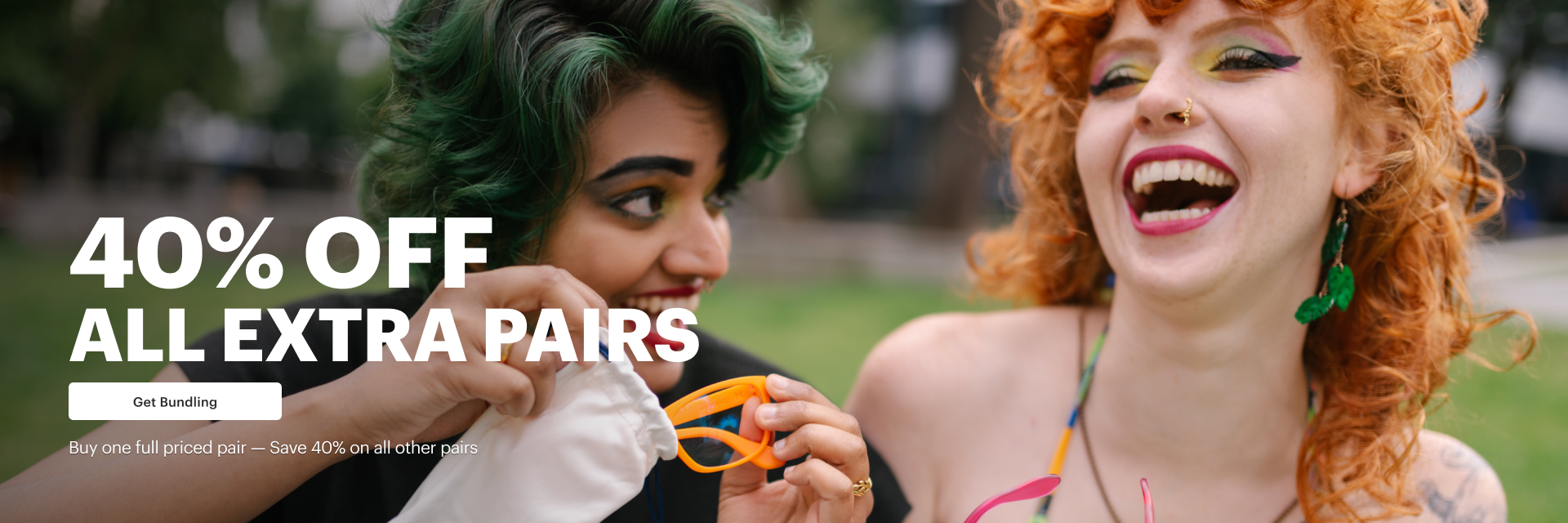 Image of Take 40% off all extra pairs when you buy any prescription glasses